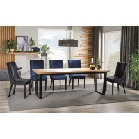 Scaun Tapitat LEON VELVET Genarom SN Negru / Bluvel 19